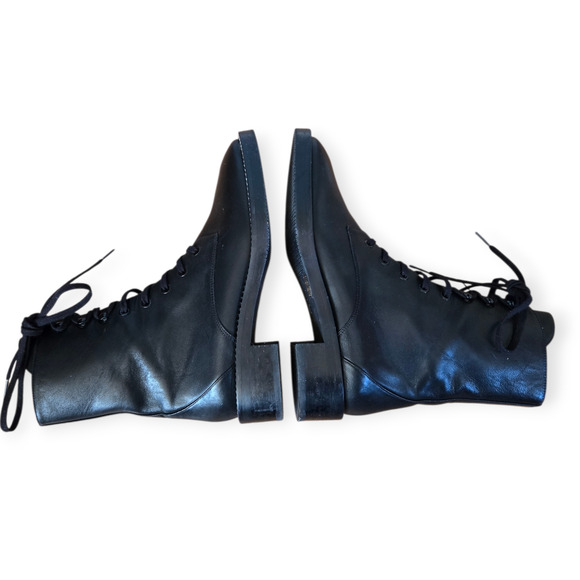 Stuart Weitzman Black Crystal Sondra Shine Smooth Calf Leather Bootie Size 7.5 - Picture 4 of 12